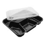 CONTAINER ΠΑΡ/ΜΟ PP ΜΑΥΡΟ 1000ml 4Θ Τ46 50Τ/3Π M/K