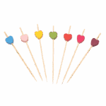 ΞΥΛΑΚΙΑ BAMBOO ΔΙΑΚΟΣΜΗΤΙΚΑ (ΚΑΡΔΙΑ) 9cm 100Τ/100Π